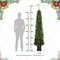 Set of 2/3 4/6/7FT Green Artificial Christmas Porch Tree with red berries,pinecones and warm white lights,3 function w/Foot Pedal